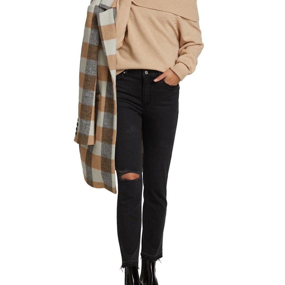 Paige Cindy High Rise Jean Night Owl Destructed